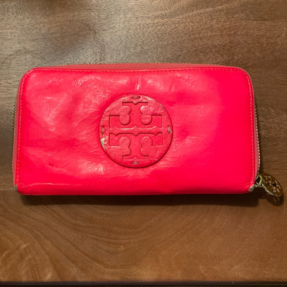 Tory Burch Neon Pink Wallet